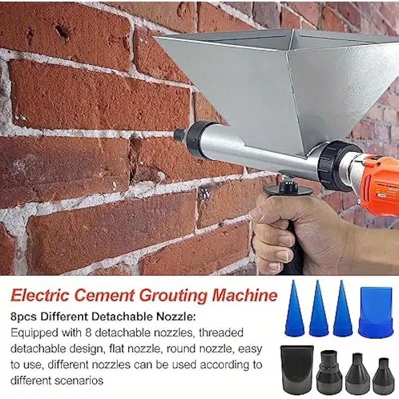 Mortar Grout Applicator Machine 4-Nozzle Portable Cement Gun for Doors Windows Masonry Floor Caulking