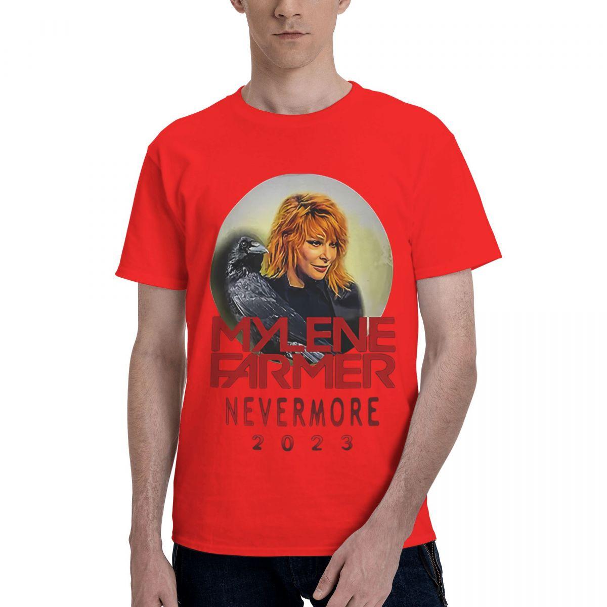 MyleneFarmer Nevermore Tour 100 Cotton Casual Breathable Confortable TShirt Mens Clothing Brands Mens Shirt S