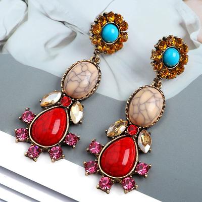 Vintage Teardrop Unusual Holiday Pendant Statement Jewelry Luxury Quality Ear Accessories Trendy Dangle Earrings For Women Gift