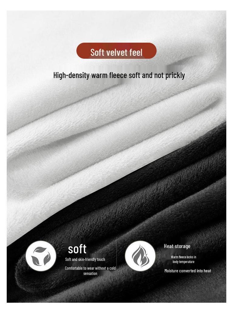 Women's Black Thickened Half-Zip Fleece Hoodie for Autumn/Winter 2025