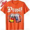 Teen Boys' Cotton T-shirt Summer Casual Graphic Tee Short Sleeve Prost Beer German American Flag Oktoberfest Men Women Mug T-Shirt Sho Unisex,gift,Top