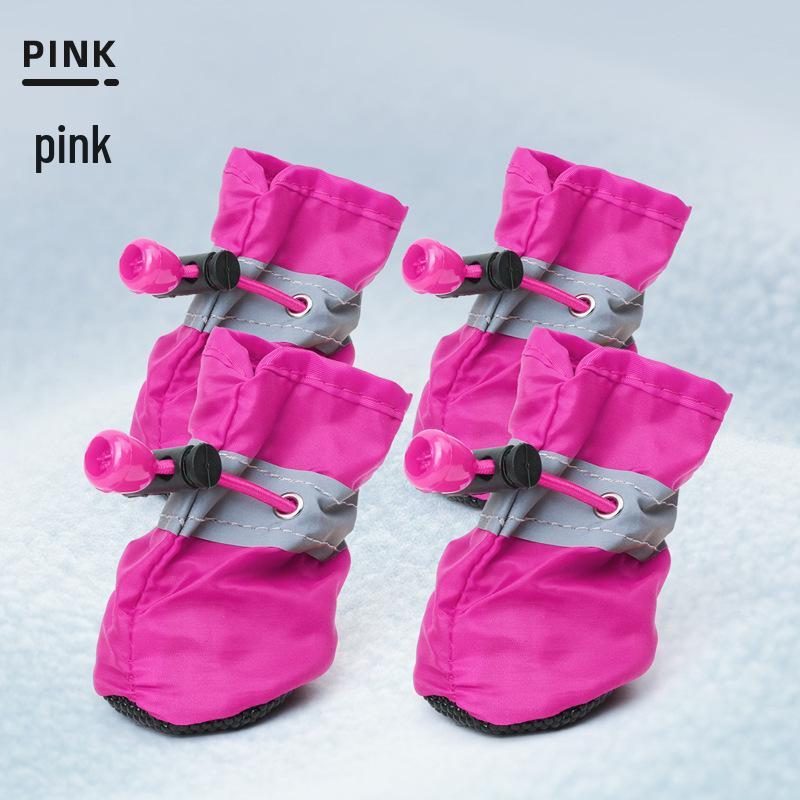 Reflective Non-Slip Dog Shoes for Small & Medium Dogs – Waterproof Oxford Pet Boots with Soft Bottom for Foot Protection