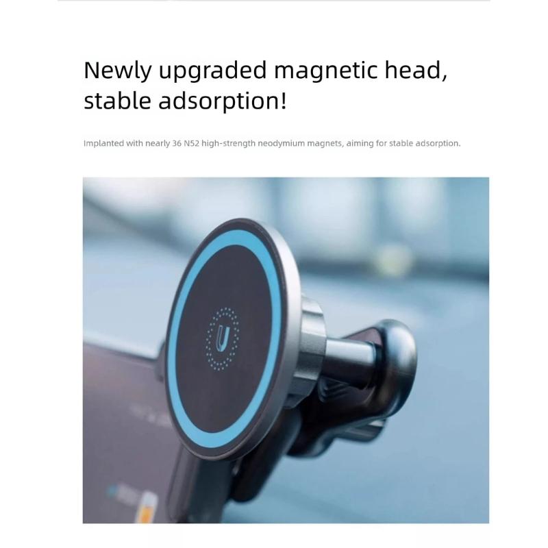 360 Adjustable Magnetic Car Phone Holder Not Shock Phone Mounts Suitable for 4 To 7 Inch Devices Dashboards Vent Mounts
