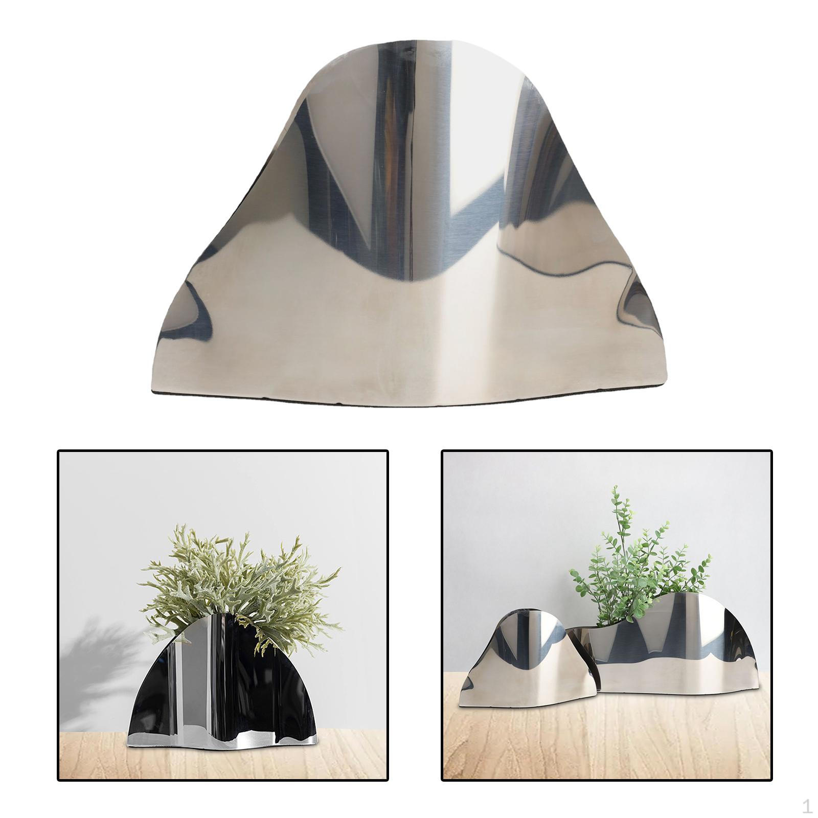Elegant Table Centerpiece, Stainless Steel Decorative Vase for Home Decor