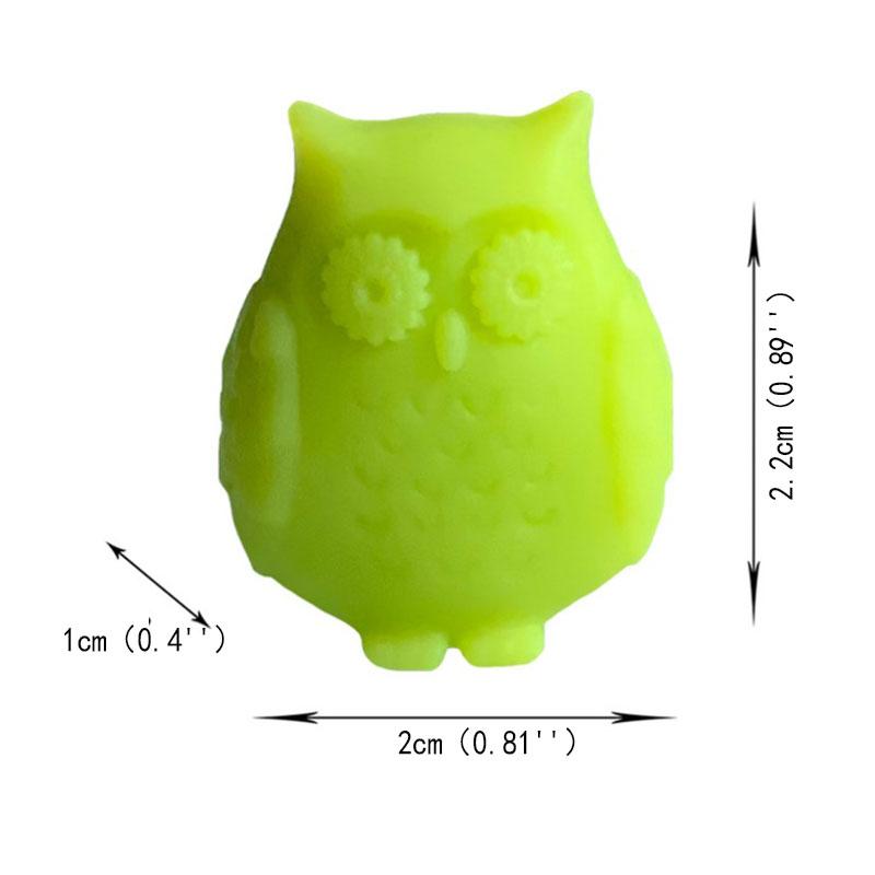 Red Wine Glass Markers Set of 6 Cute Owl Silicone Drink Glass Charms Tags