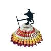 Halloween Style Witch Statue Napkin Storage Organizer Halloween Table Decor Wooden Napkin Holder