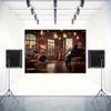1 PC photography background banner nylon 2D flat surface indoor musical scene warm light theme background cloth