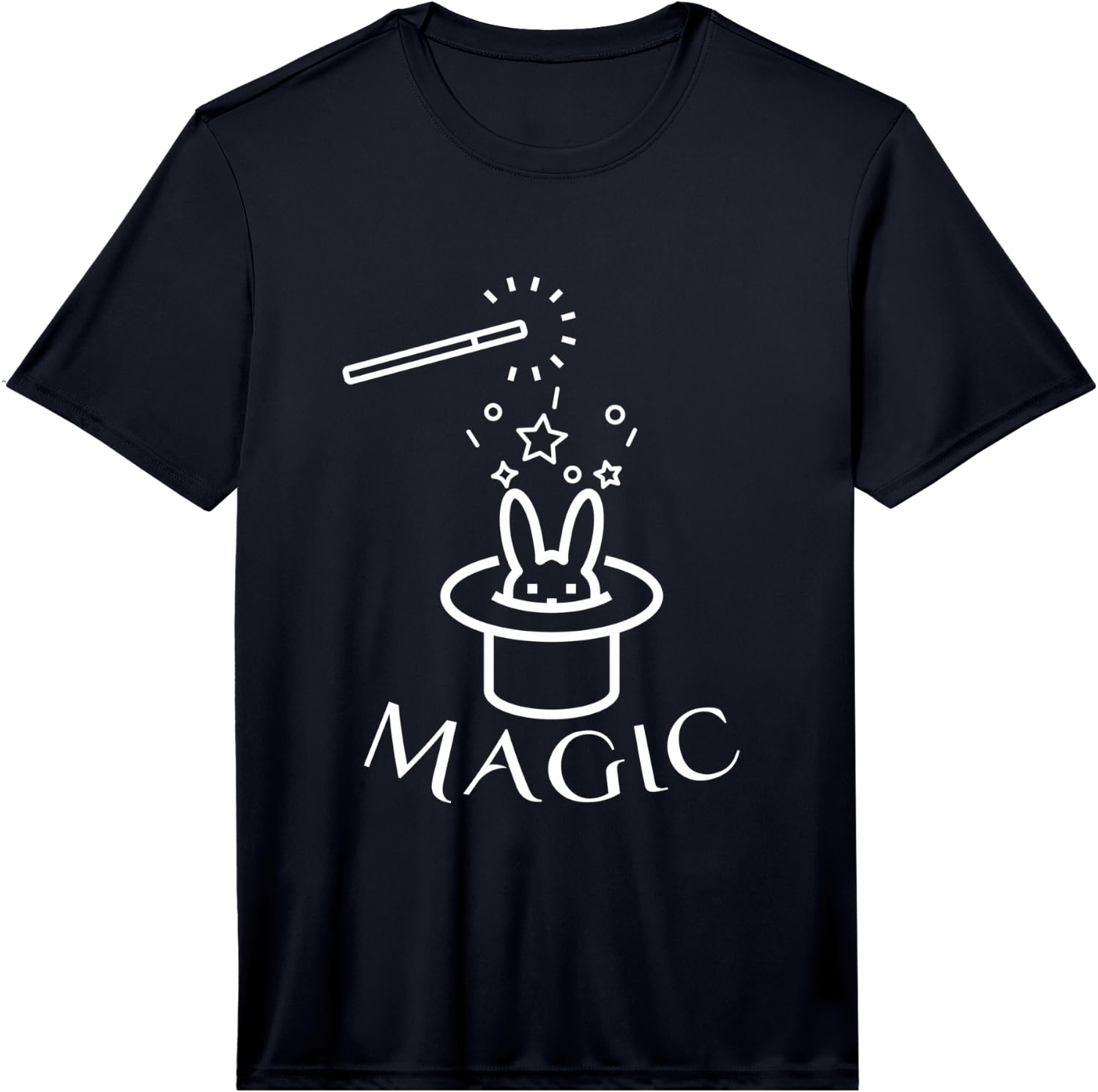 Rabbit in Magic Hat with Magic Wand Tshirt Magician Gift Performance T-Shirt Unisex T-Shirt XXXXL