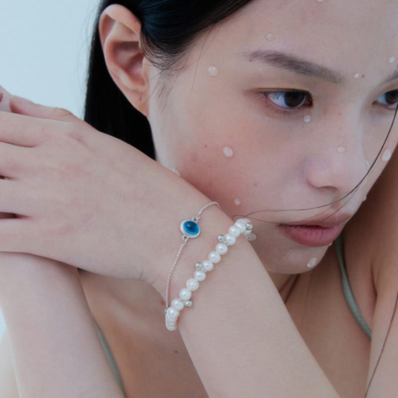 lowool Dew pearl silver bracelet
