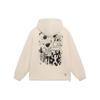 Li Ning Sports Lifestyle Series Back Pattern Printed Fleece Warm Loose Jacket Men Jacket Swan-White AFDSA55-1