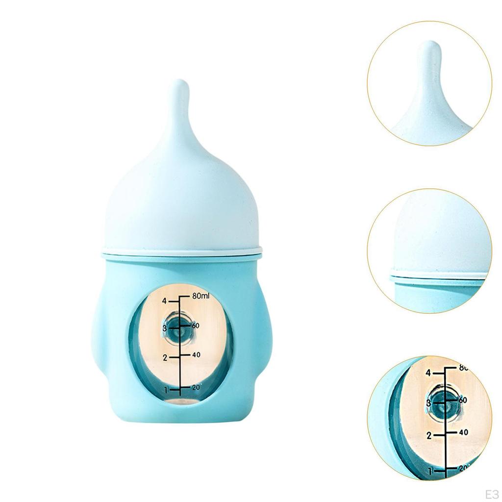 Pet Feeding Bottle 80ml Accessories Silicone Nipple Reusable Nursing Feeder for