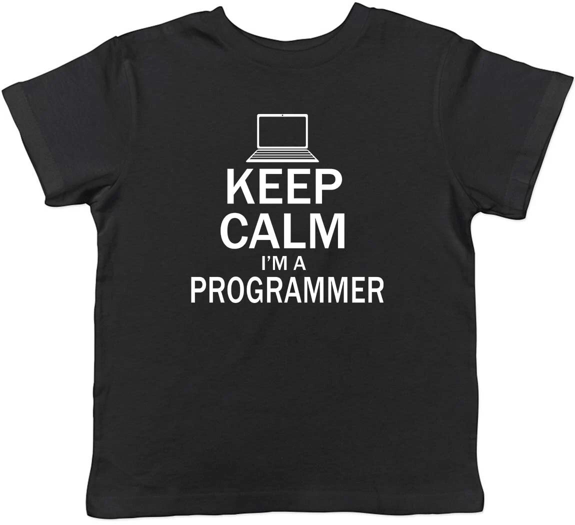 

Keep Calm I m a Programmer Childrens Kids T-Shirt Boys Girls 140