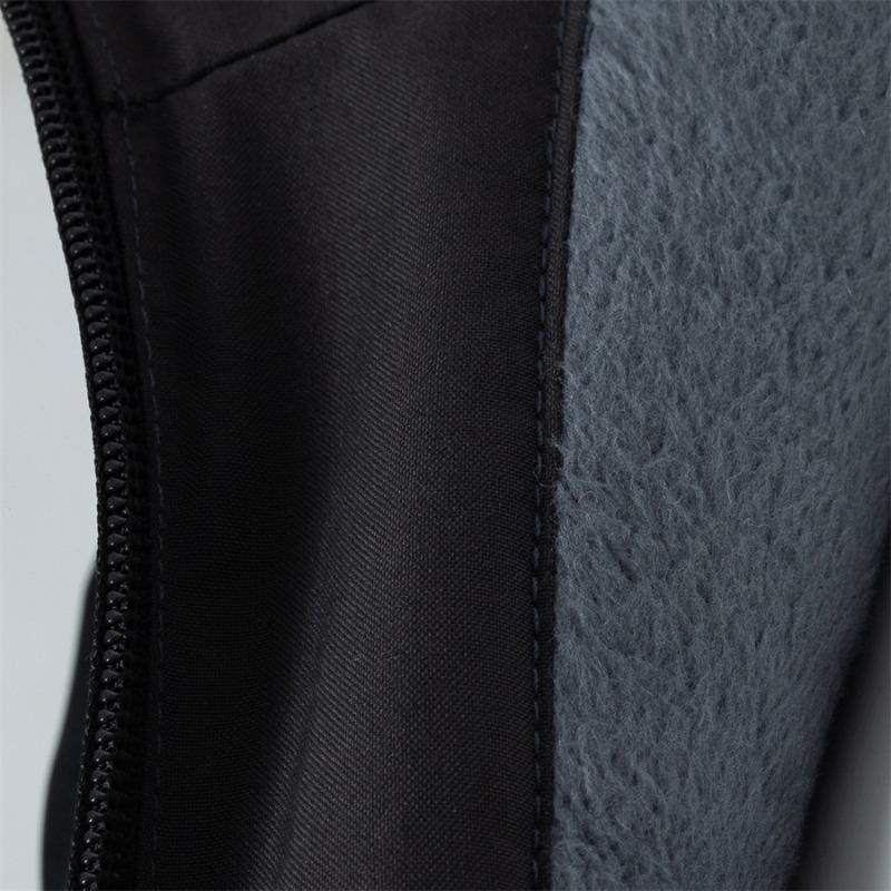 Men S Thick Fleece Lined Stand Collar Color Block Casual Jacket