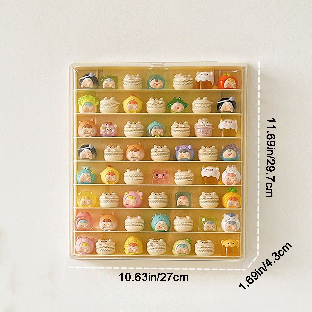 Acrylic 8 Layers Display Cabinet Wall Mounted Figures Storage Cabinet Dolls Showing Box  for Home