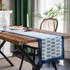 BEPAN Table Runner Printed Countryside Navy Blue Lace Blue and White Porcelain Table Tea Flag Dining Flag Long Strip