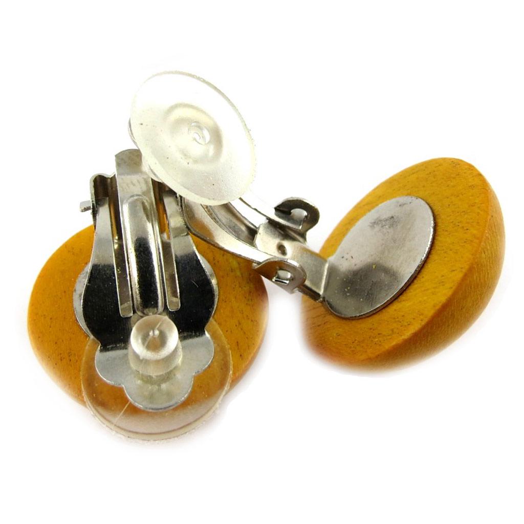 Les Trésors De Lily [L6988] - Klipsy 'Amazonia' okrové dřevo (2 cm)