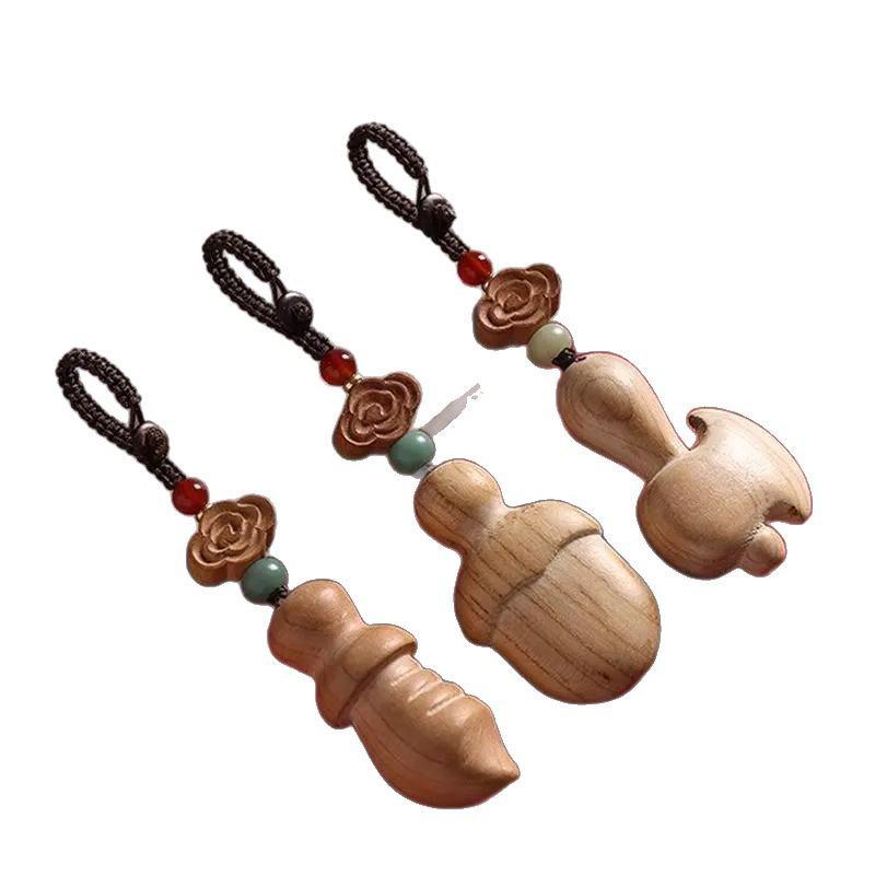 Newcomer Offer: Peach Wood Sword and Axe Pendant - Unisex Safety Charm