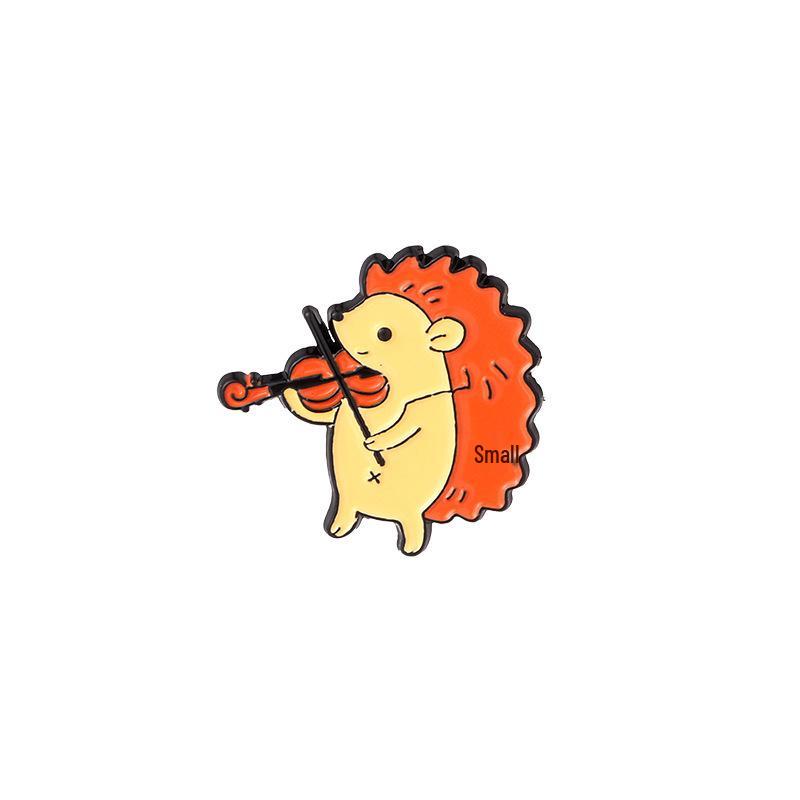 Cute Cartoon Hedgehog Enamel Brooch - Alloy Anti-Exposure Pin