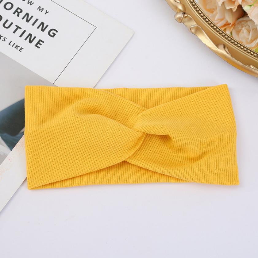 Elastiska Håraccessoarer Dam Nya Stickade Trådtvinnade Turbanband Massivt Brett Stickat Knutet Yoga Hårband Yoga Pannband