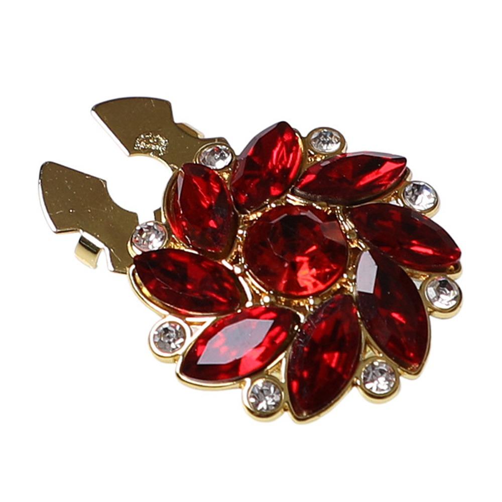 1PC DIY Sewing Pearl Flower Button Covers Alloy Golden Base Shirt Button Clip Detachable Clip-On Handwoven