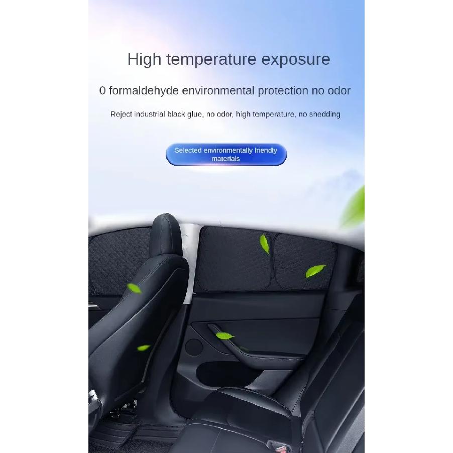 Upgraded Privacy Sunshades for Tesla Model Y / YL 2026 Side Window Windshield Blackout Sun Visor Camping Interior AccessoriesWindshield Sunshades 1