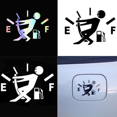 Creative Funny Car Pull Fuel Tank Pointer Reflective Vinyl Sticker Decal Car Styling Sticker Decal Auto Exterior Decoration