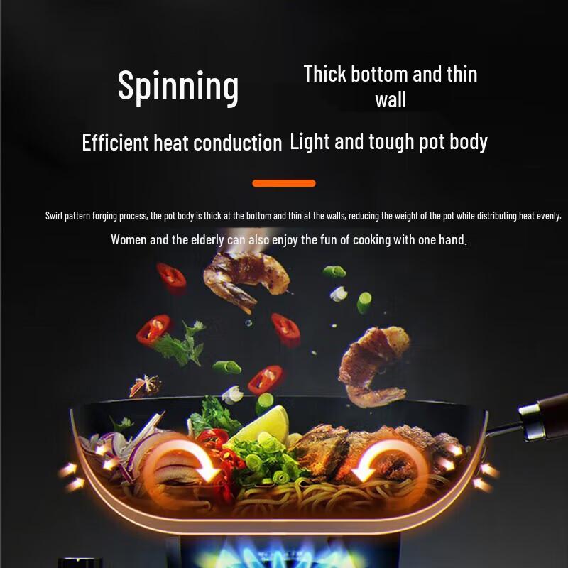 Joyoung 32cm Non-stick Fine Iron Wok