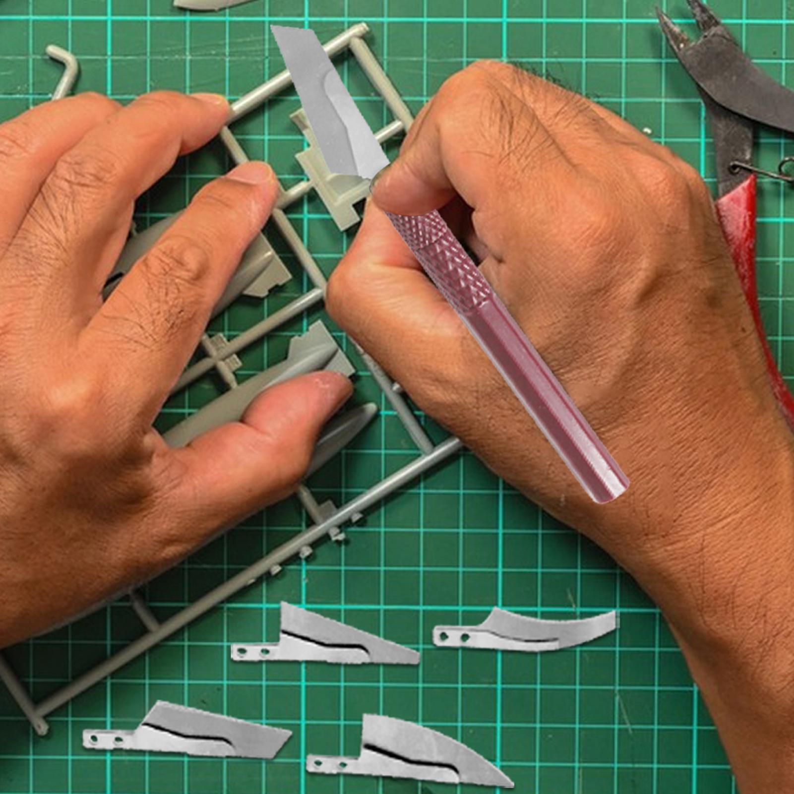 Mini Hobby Saw Kit-For Crafting Tool Interchangeable Blades, Including Modeling Razors& Handles Hand Saw Set