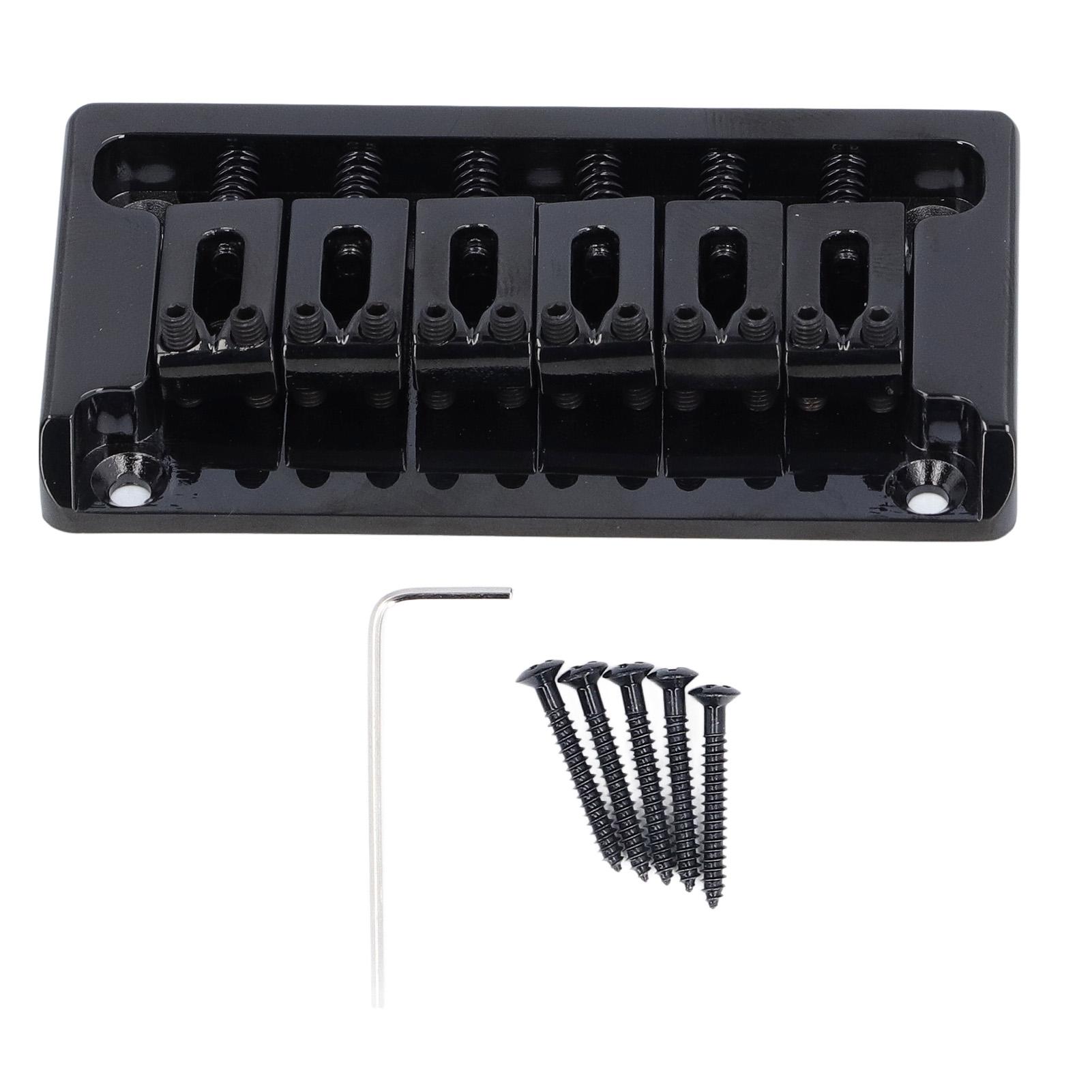 

Комплект бриджа для 6-струнной электрогитары, латунный, сквозной, без тремоло, гитарный бридж с ключом для St Black