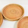 Handmade Autumn Rattan Tray Ornament Storage Dining Plate Hotel Restaurant Plate Decoration