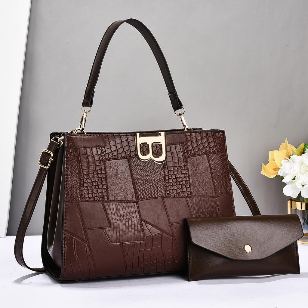New Fashion Trend Splicing Child Bag Splicing Stone Plaid Handbag Macaron Fashion Women's Bag