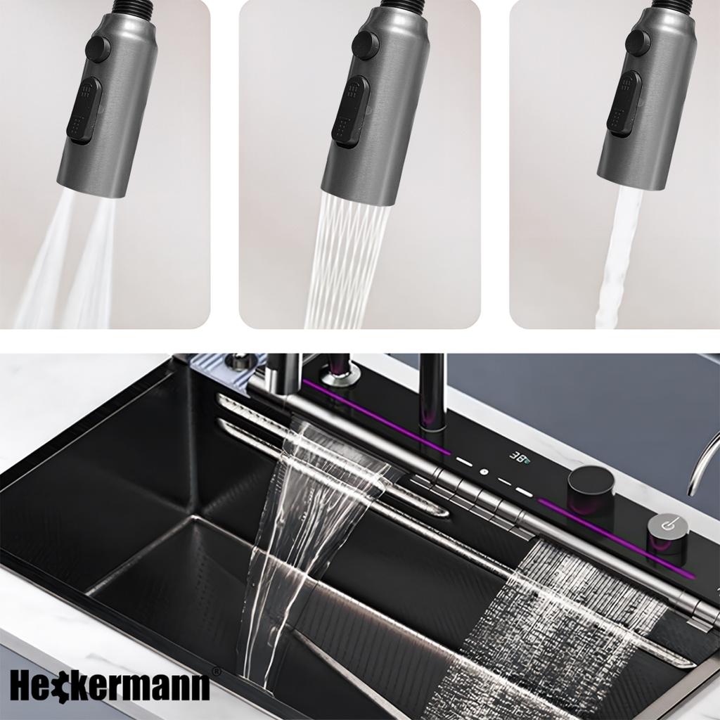 Heckermann B7546X Multifunctional Sink Anthracite + Black