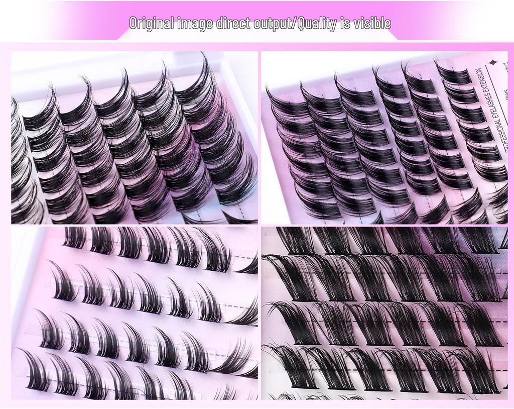 European & American Slanted Flying Fox Series Dense Cluster DIY False Eyelashes