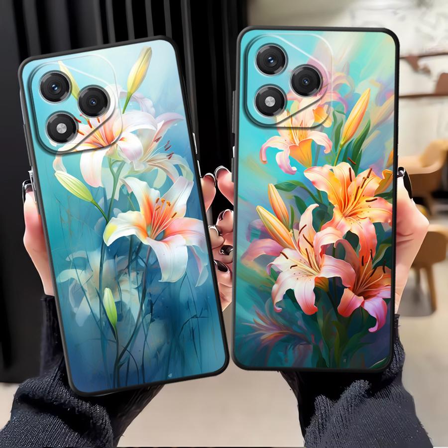 Funda Phone Cover Case for Honor 200 400 Lite X7 X5b X9a 70 8X X8 X6 Magic5Lite 90 Simple Flower
