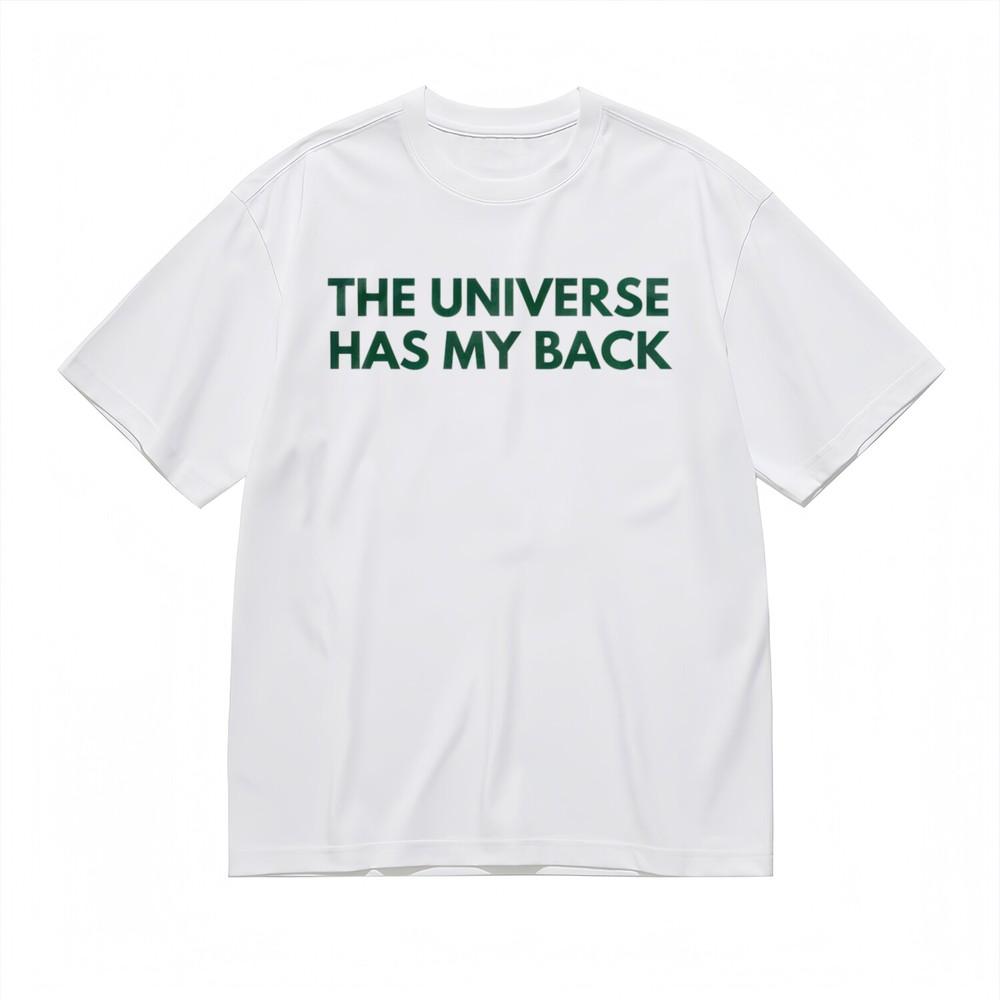 Women's T-shirt With Cosmic Affirmation Graphic Unisex White 100% Cotton Top USA