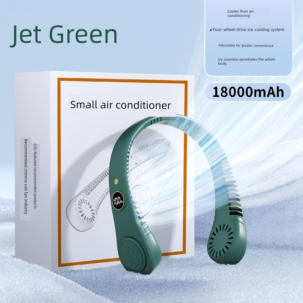 Neck-Hanging Fan, Portable Bladeless Cooling Air Conditioner, Silent, Small, Mini, USB Rechargeable, Long-Lasting