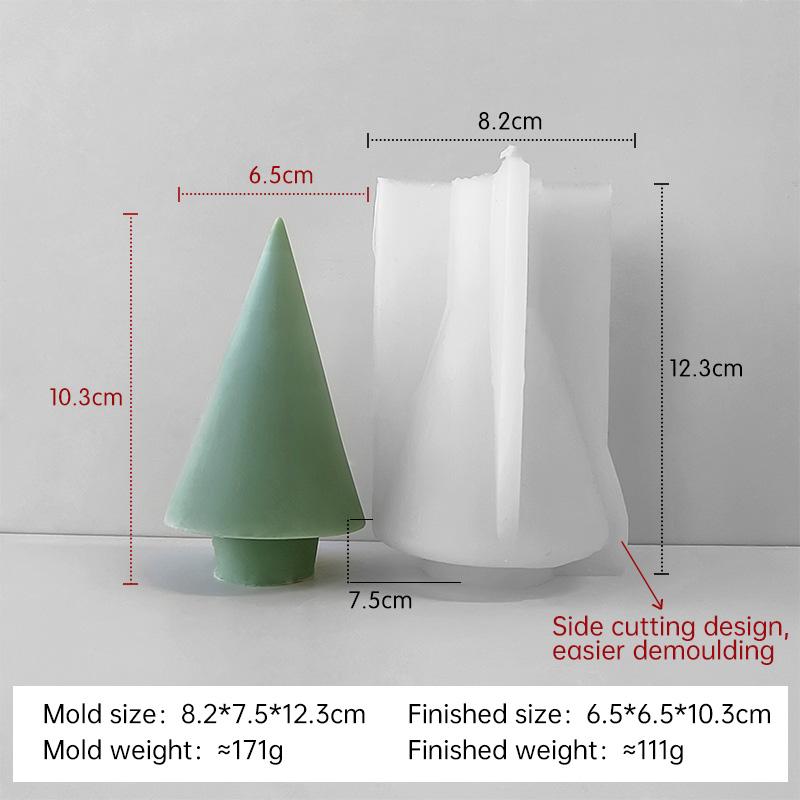 Creative Christmas Tree Silicone Candle Mold DIY Aroma Plaster Resin Molds Christmas Decoration Candle Making Supplies