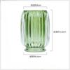 Cylinder Bucket Desktop Storage Box Transparent Glass Storage Light Luxury Striped High Beauty Pen Holder Hydroponic Vase