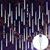 30/50cm USB Powered LED Meteor Shower Light Holiday String Light Waterproof Fairy Garden Decor Outdoor Street Garland Christmas