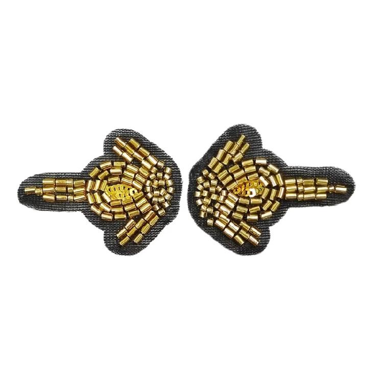 

Elegant Beadwork Fabric Applique Embroidery Sewing On Patches for Enhancing Garment Great for Bag Clothing Shirt Decors