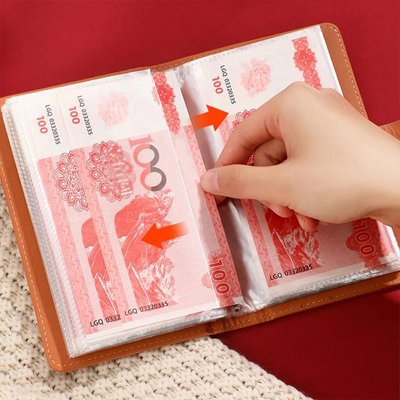 1PC Double-Sided Storage Exquisite Coin Storage Durable Money Book Convenient Collection Booklet Reusable 17.8x12cm