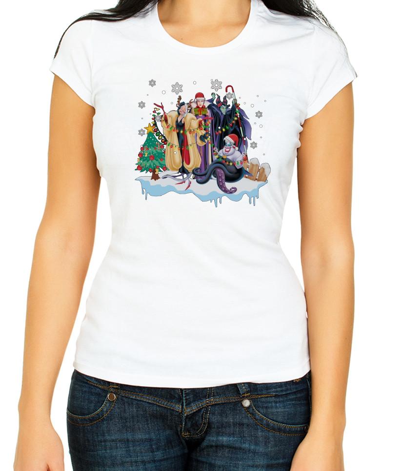 Villains Squad Christmas, Xmas  3/4 short sleeve Woman T-Shirt G040 XL