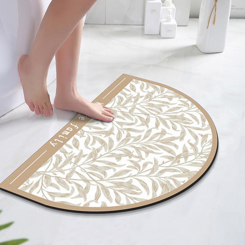 Nordic Wind Washroom Bathroom Slip-resistant Cushion Toilet Soft Diatom Mud Mat Can Be Hand-washed Moisture-wicking Easy To Dry Foot Mat