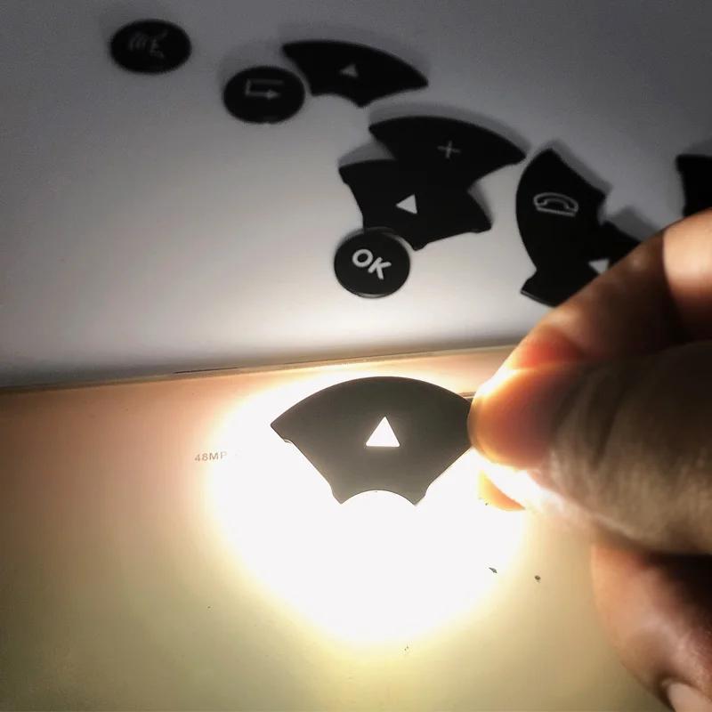 2025 Hot Racing Grills Black Interior Steering Wheel Button Switch Trim Cover Sticker For Mercedes Benz C E S  GLK Class W204 W2