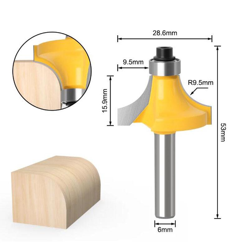 6mm Shank Woodworking Milling Cutter Trimming Machine Router Bit Bakelite Milling Engraving Machine for Woodwork Power Tools
