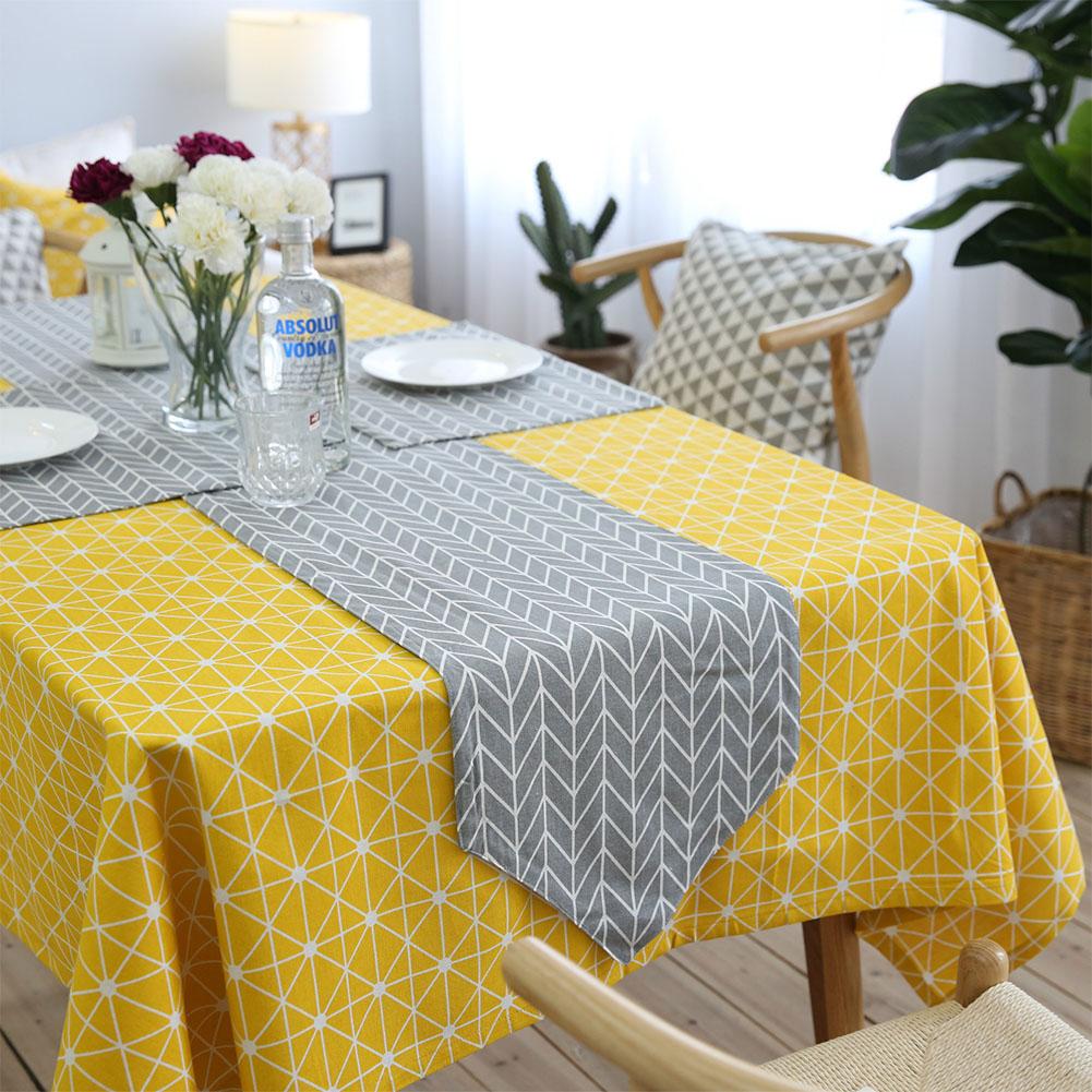 Rectangle Tablecloth Cotton Linen Tablecloth Dining Table Cover For Kitchen Home Decor