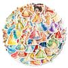 50 High-end Princess Skirt Stickers European Style Retro Banquet Skirt DIY Handbook Mobile Phone Water Cup Waterproof Stickers Paper