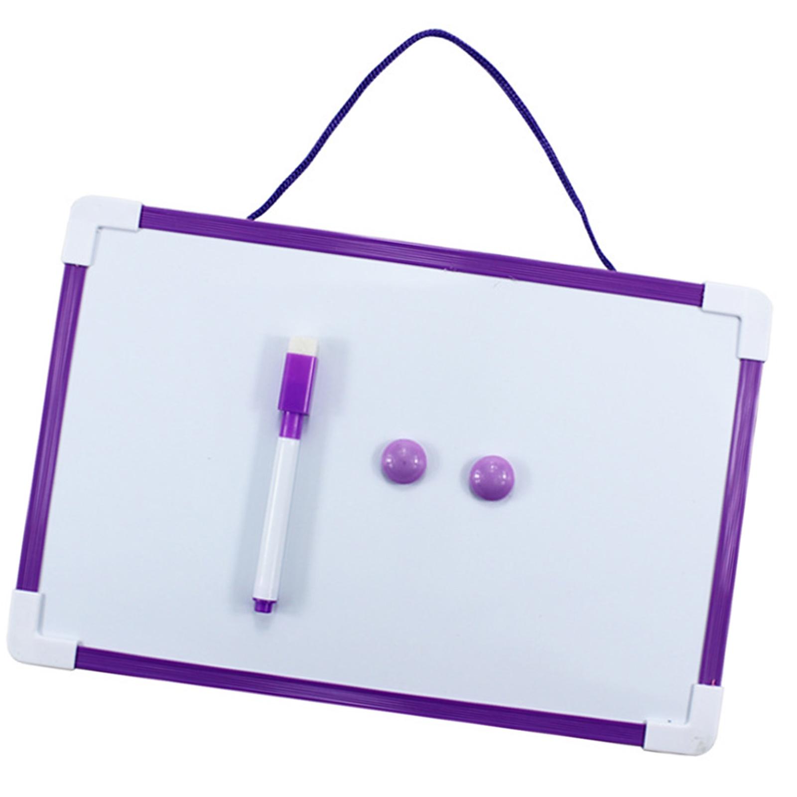 

Двостороння магнітна дошка з маркером і магнітами. Дитяча дошка для малювання. Дошка для записів. Дошка для записів, що висить на холодильнику.