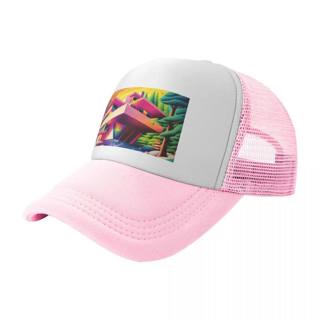 Regenbogen Wasserfall ARTchitektur Baseballkappe Strand Symbol Sonne Für Damen 2025 Herren
