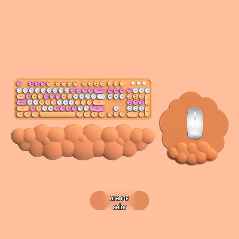 Cross-Border Cloud Memory Foam Keyboard Wrist Rest - Large Non-Slip Desktop Support